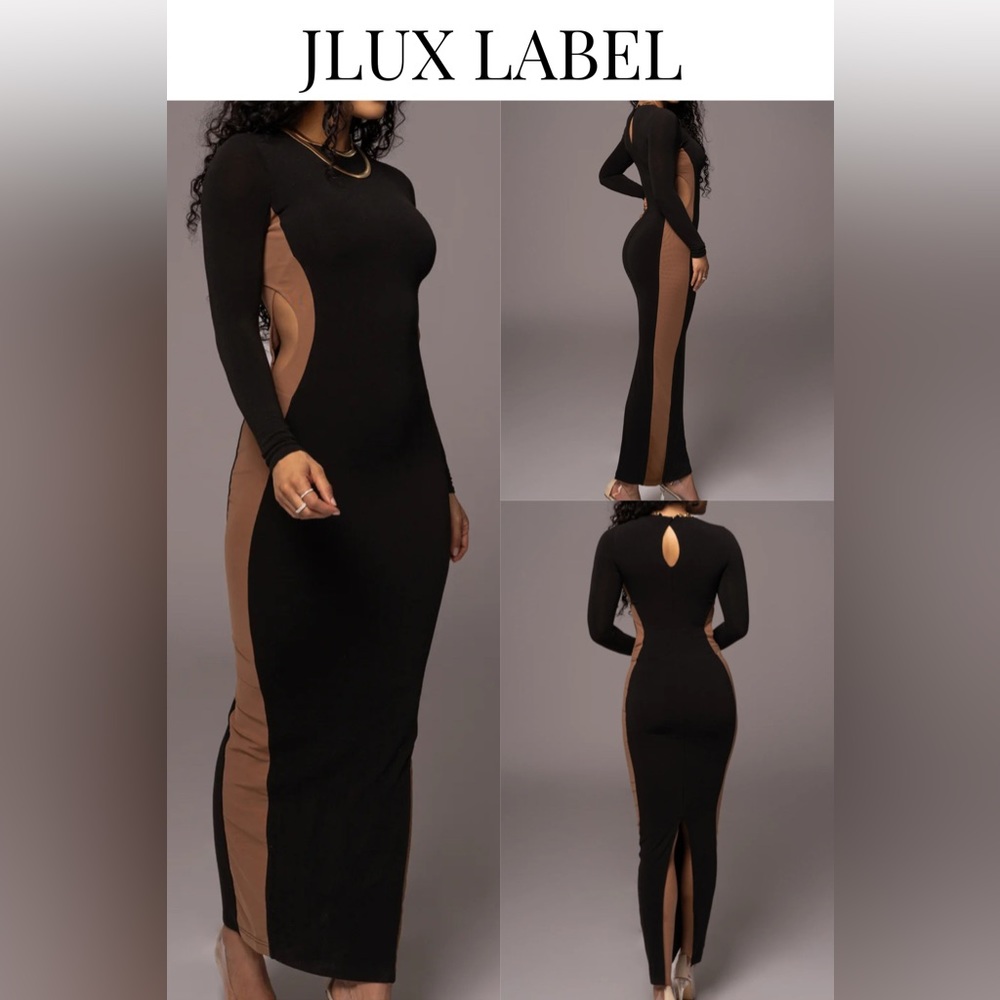 JLUX LABEL | Noir Breakaway Maxi Dress | Black | S